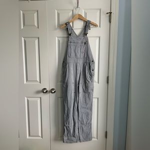 Carhartt Blue Pinstripe Overalls Size Medium Tall